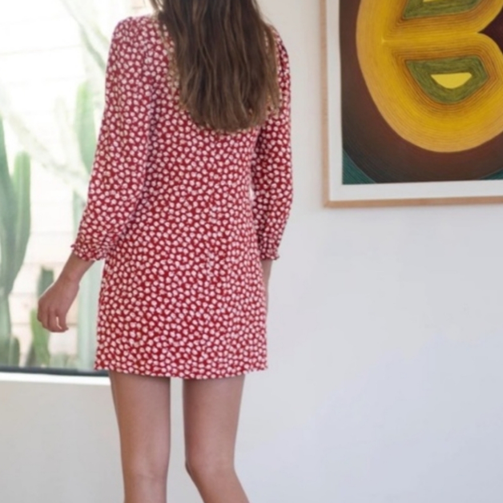 Reformation Red and White Mini Dress - Picture 10 of 12